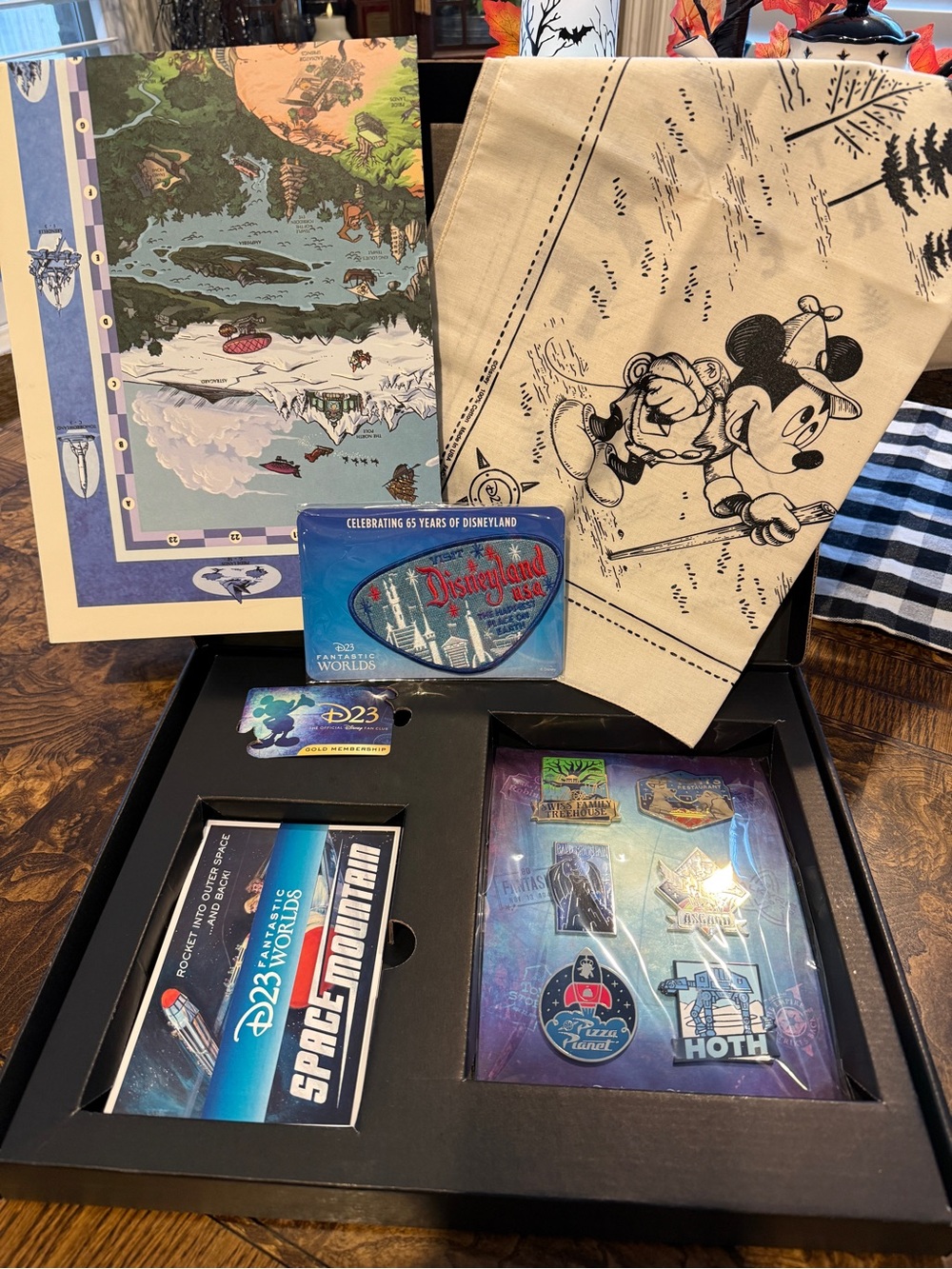 NIB Disney D23 2020 Fantastic Worlds Gold Member Box Set Complete